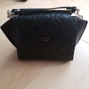 Guess black quilted crossbody